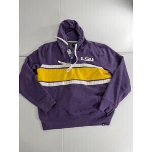 LSU pullover 47 brand hoodie men size large purple and gold